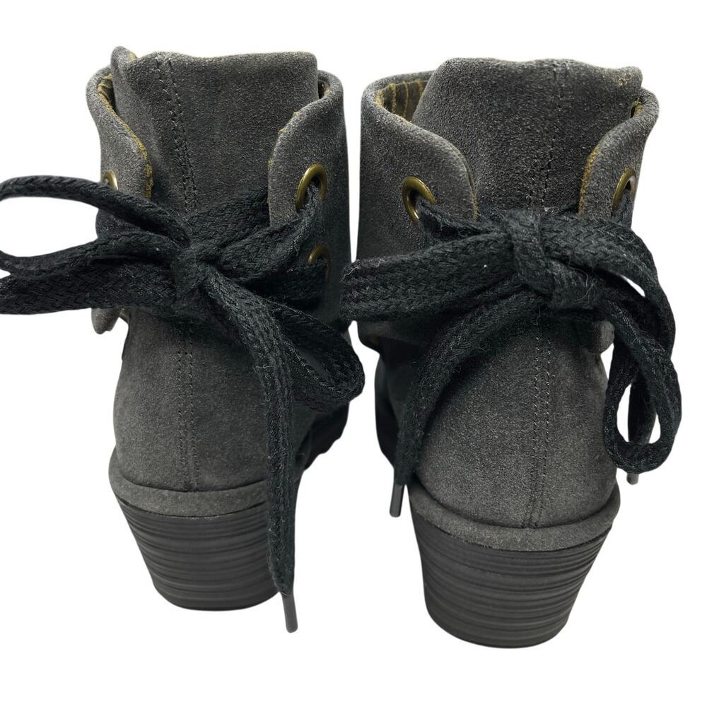 FLY London Yama suede wedge ankle boots size 37 gray - Picture 6 of 11